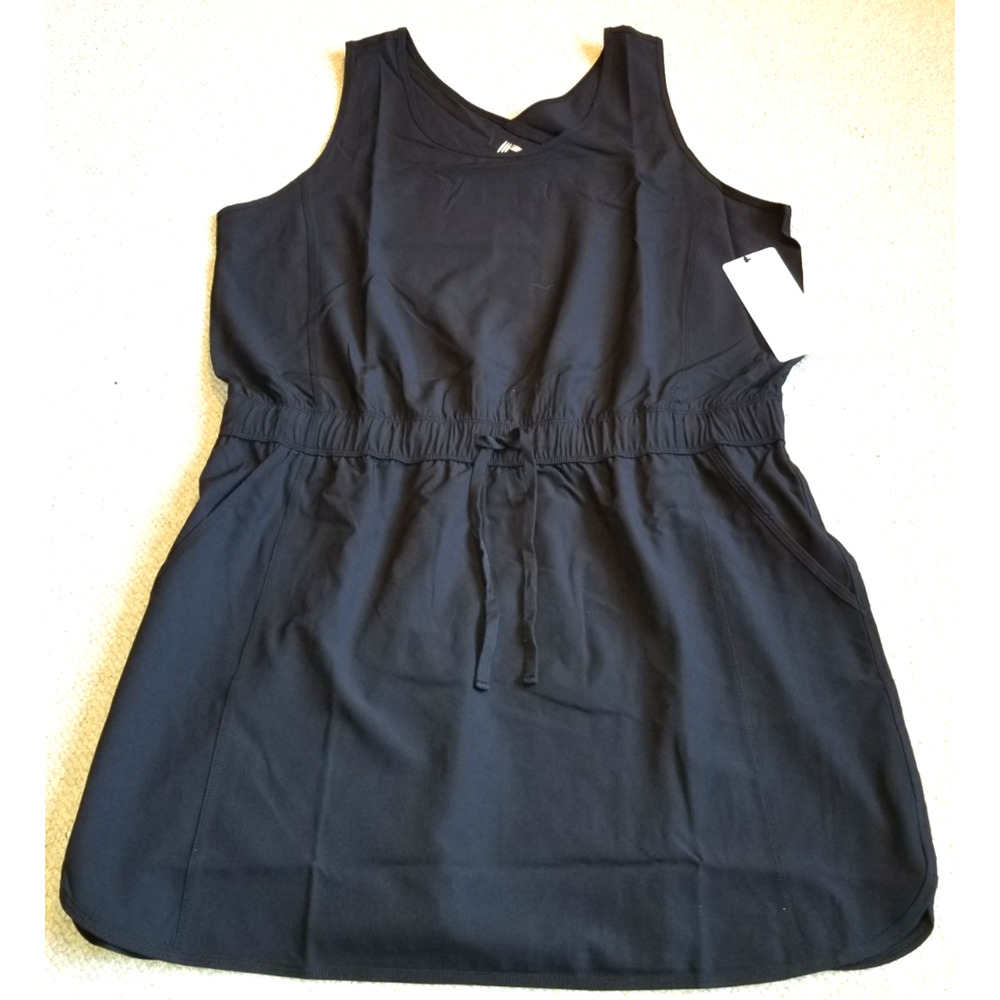 NWT Womens Dress-RBX-black stretch 'Comeau' elastic waist active athleisure-L